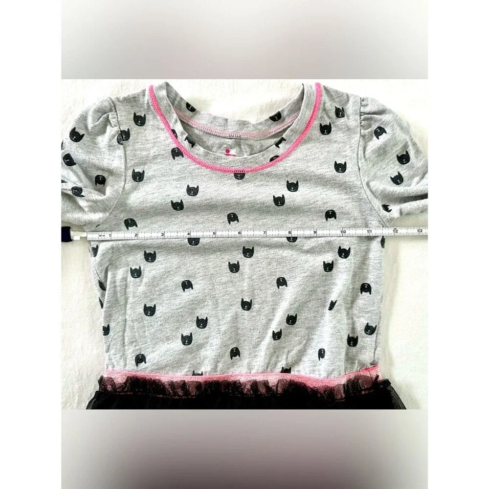 Circo Girls Cat & Bat 3/4 Sleeve Tutu Dresses Lot of 2 Pink & Black Size 5T